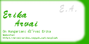 erika arvai business card